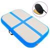 vidaXL Saltea gimnastică gonflabilă, pompă, albastru 60x100x15 cm, PVC