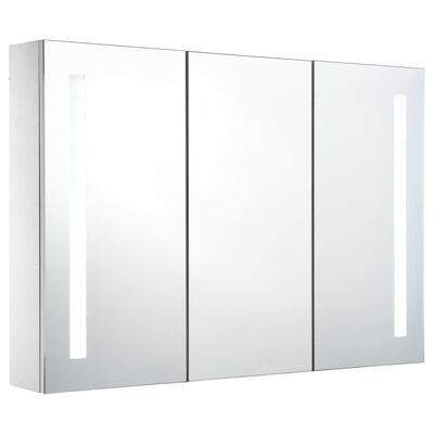 vidaXL Dulap de baie cu oglindă și LED, 89 x 14 x 62 cm