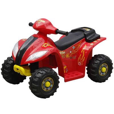 ATV electric copii roșu și negru