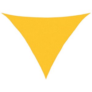 vidaXL P&acirc;nză parasolar galben triunghiular 2,5x2,5x3,5 m HDPE 160 g/m&sup2;