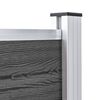 vidaXL Set de panouri de gard, negru, 872 x 105 cm, WPC