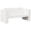 vidaXL Canapea de grădină Alb 134 x 60 x 62 cm Lemn de pin masiv