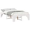 vidaXL Cadru de pat Alb 140 x 190 cm Lemn de pin masiv