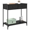vidaXL Masă de consolă Stejar Negru 75 x 34,5 x 75 cm Lemn compozit