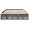 vidaXL Cadru de pat, gri beton, 120x190 cm, lemn prelucrat