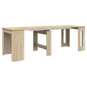 vidaXL Masă de dining 240 x 85 x 75 cm Lemn prelucrat Stejar Sonoma