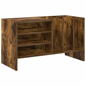 vidaXL Dulap pentru discuri de vinil Stejar fumuriu 78,5 x 35 x 45 cm