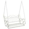 vidaXL Bancă swinging Oțel 109 x 75 x 59 cm Alb Antic