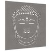 vidaXL Decor perete de grădină 55x55 cm design cap Buddha oțel Corten