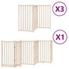 vidaXL Poartă de c&acirc;ini pliabilă cu ușă, 15 panouri, 750 cm, lemn plop