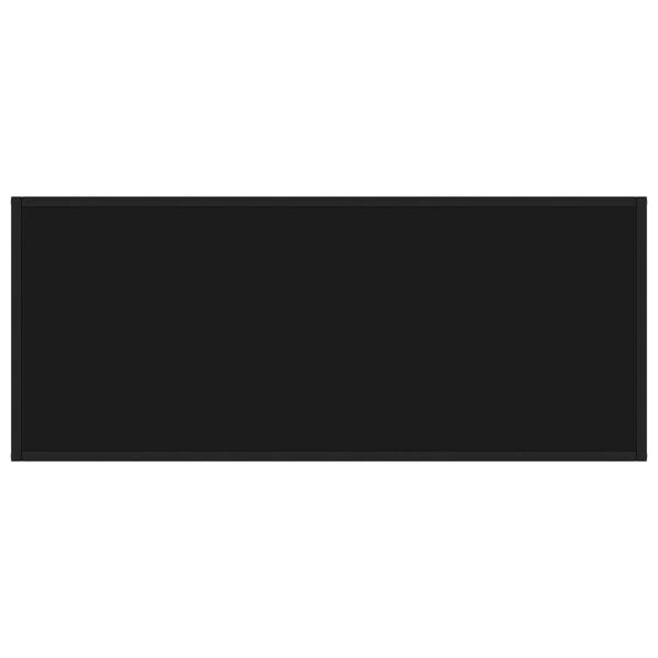 vidaXL Măsuță de cafea, neagră cu sticlă neagră, 120x50x35 cm