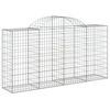 vidaXL Coșuri gabion arcuite 8 buc, 200x50x100/120 cm fier galvanizat