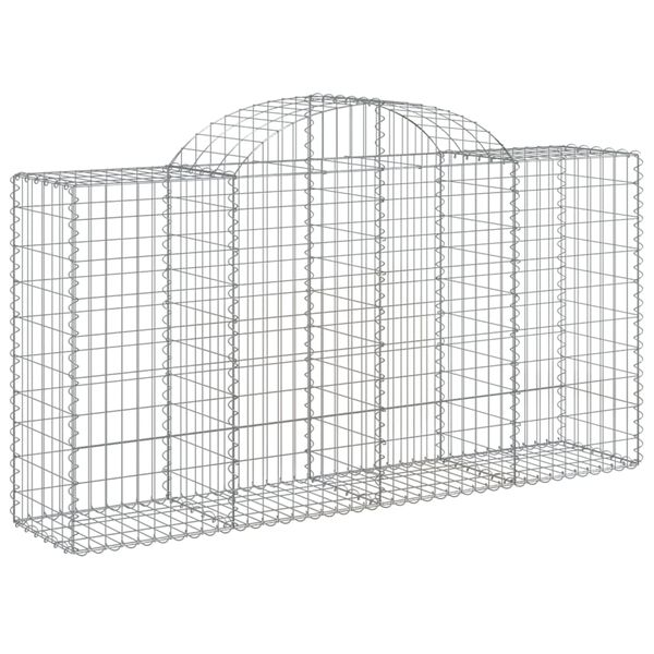 vidaXL Coșuri gabion arcuite 8 buc, 200x50x100/120 cm fier galvanizat