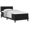 vidaXL Pat cu arcuri cu headboard Manual Negru 190 x 90 cm Catifea