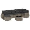 vidaXL Set canapele de grădină cu perne, 8 piese, gri, poliratan