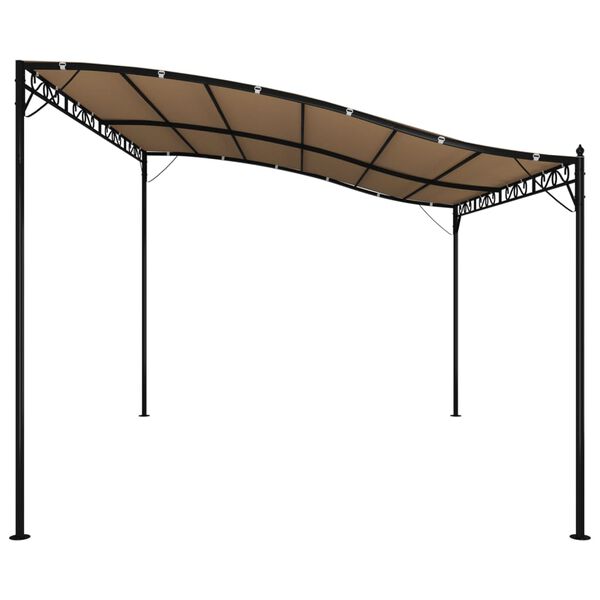 vidaXL Baldachin, gri taupe, 4x3 m 180 g/m&sup2;, țesătură și oțel