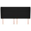 vidaXL Tăblie de pat cu aripioare, negru, 203x23x118/128 cm, textil
