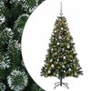 vidaXL Brad de Crăciun artificial cu globuri 120 cm 150 LED-uri