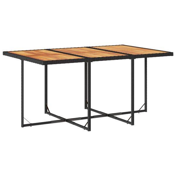 vidaXL Set mobilier de grădină cu perne, 7 piese, negru, poliratan