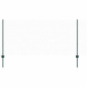 vidaXL Gard hexagonal cu st&acirc;lp 50 x 1 m Oțel cu strat de PVC Verde