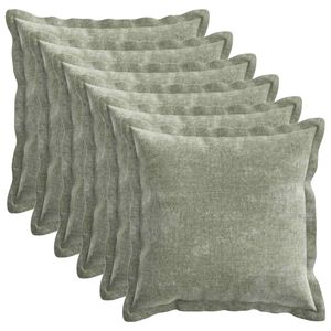 vidaXL Husă pentru pernă 6 buc. HOUTEN Verde 30 x 30 cm