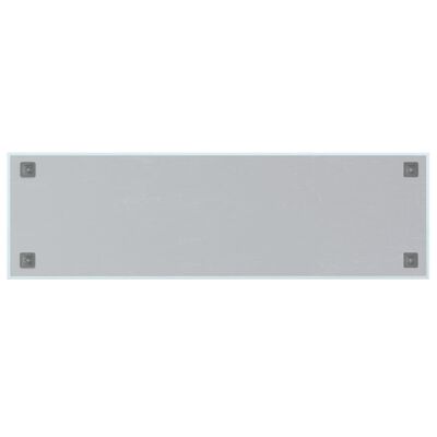 vidaXL Tablă magnetică de perete, alb, 100x30 cm, sticlă securizată