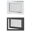 vidaXL Fereastră pentru subsol RISOR 80 x 70 cm PVC și Sticlă Antracit
