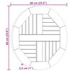 vidaXL Blat de masă, 60 cm, lemn masiv de tec, rotund, 2,5 cm