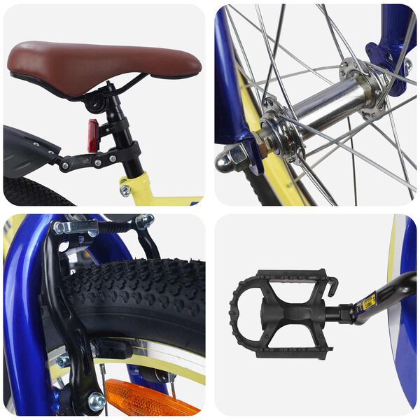 vidaXL Bicicletă pentru Copii 18 Inci pentru 5-7 ani Galben