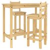 vidaXL Set mobilier de bar, 3 piese, lemn masiv de pin