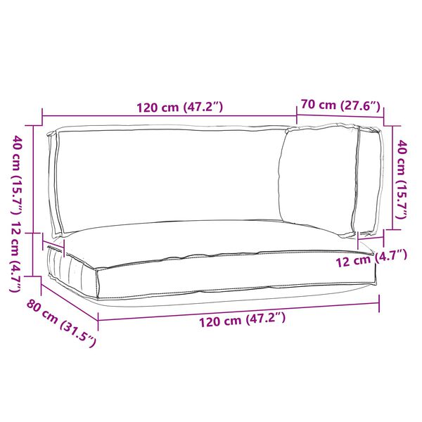 vidaXL Set de perne pentru palet 3 pcs Antracit Material Oxford