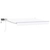 vidaXL Marchiză retractabilă manuală cu led-uri Alb 3,5 x 2 m