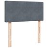vidaXL Pat box spring cu saltea, gri închis, 100x200 cm, catifea