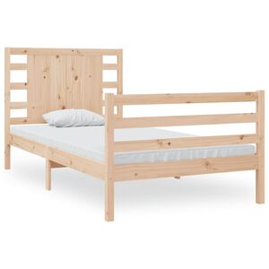 vidaXL Cadru pat fără saltea, 90x190 cm, lemn masiv de pin