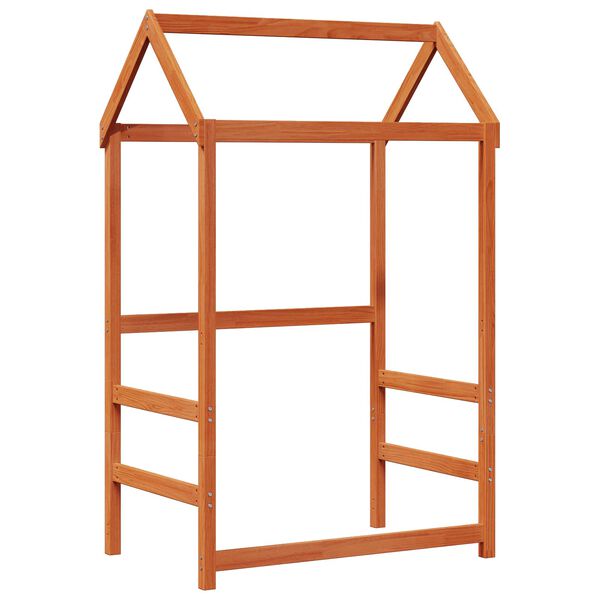 vidaXL Set de Pat pentru Zi 3 pcs Maroniu cerat Lemn de pin masiv