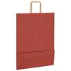 vidaXL Pungi de h&acirc;rtie 250 buc cu m&acirc;nere roșii 32x12x42 cm