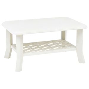 vidaXL Măsuță de cafea, alb, 90 x 60 x 46 cm, plastic