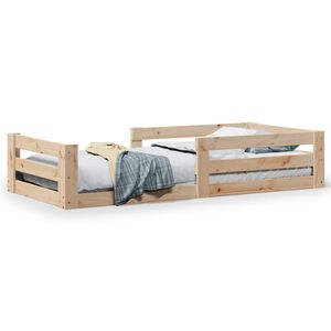 vidaXL Cadru de pat fără saltea, 75x190 cm, lemn masiv de pin