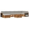 vidaXL Set de canapele de exterior 8 pcs Natural și gri deschis