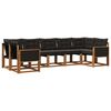 vidaXL Set de canapele de exterior 7 buc. Natural și Negru