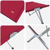 vidaXL Pat pliabil pentru camping Manual 2 pcs Roșu 62 x 194 x 42 cm