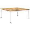 vidaXL Masă de cafea Alb spală 98 x 100,5 x 45 cm Lemn Solid de Acacia