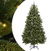 vidaXL Brad de Crăciun artificial 240 cm 300 LED-uri Alb cald Verde