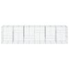 vidaXL Coș gabion cu capac, 600x100x150 cm, fier galvanizat