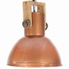 vidaXL Lampă suspendată industrială 25 W arămiu 42 cm mango rotund E27