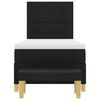 vidaXL Pat cu arcuri cu saltea cu headboard Negru 80 x 200 cm țesătură