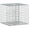 vidaXL Pat ridicat din gabion 60 x 60 x 55 cm Oțel Galvanizat Argintiu