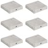 vidaXL Capace st&acirc;lpi de gard piramidă 6 buc. metal galvanizat 91x91 mm