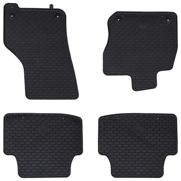 vidaXL Covor pentru mașină 4 pcs Negru Cauciuc