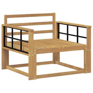 vidaXL Canapea Medie pentru Exterior Lemn Solid de Acacia Alb